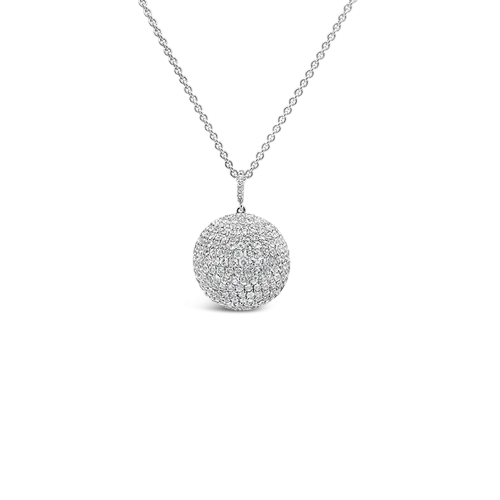 White Sapphire Ball Pendant