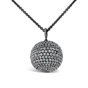 White Sapphire Ball Pendant